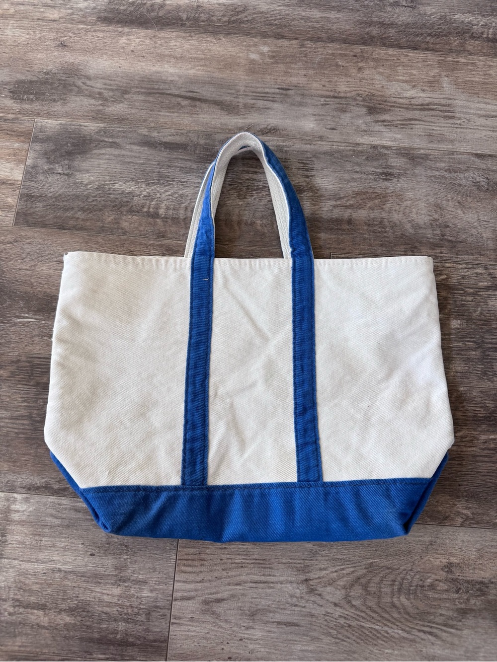 Vintage! Bloomingdale’s Bloomie's Canvas Tote Bag in White and Blue - Small Size - Picture 4 of 9